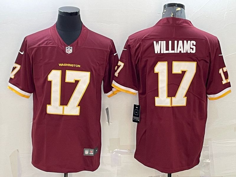 Men Washington Redskins #17 Williams Red New 2022 Nike Limited Vapor Untouchable NFL Jersey